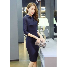 dress wanita korea D2576