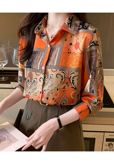 Kemeja wanita korea lengan panjang import T8703