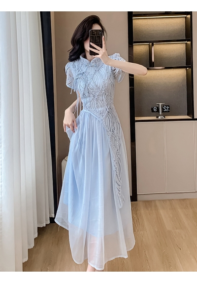 dress cheongsam merah import D8315