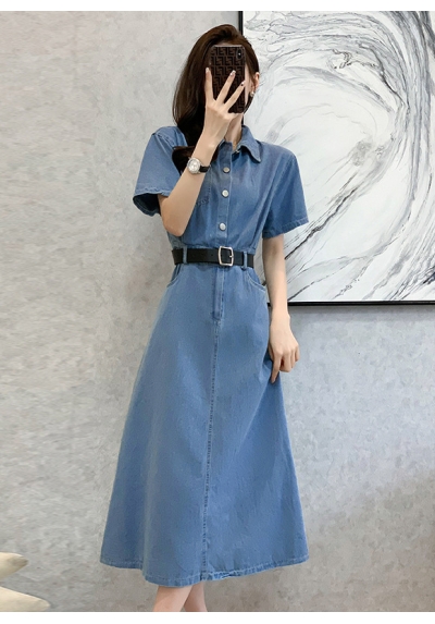 dress denim wanita korean style  D8420