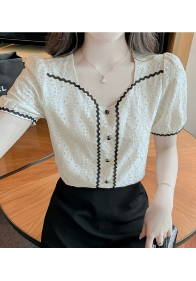 Blouse wanita korea import  lengan pendek T8720