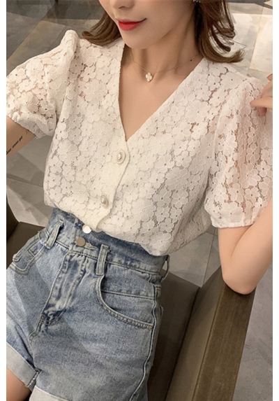 Blouse wanita korea import  lengan pendek T8720