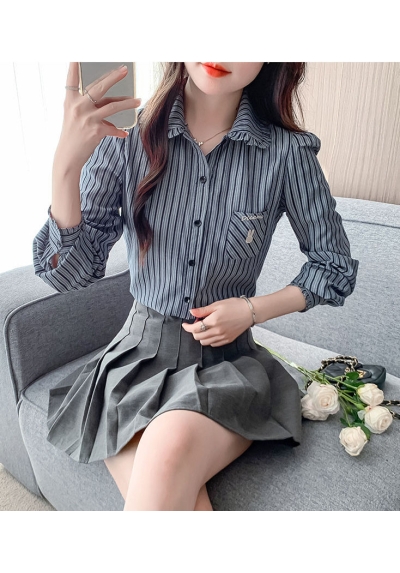 Kemeja wanita korea lengan panjang import T8731