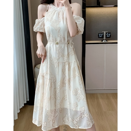 Midi dress wanita korean style  D8417