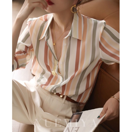 Kemeja wanita korea lengan panjang import T8732