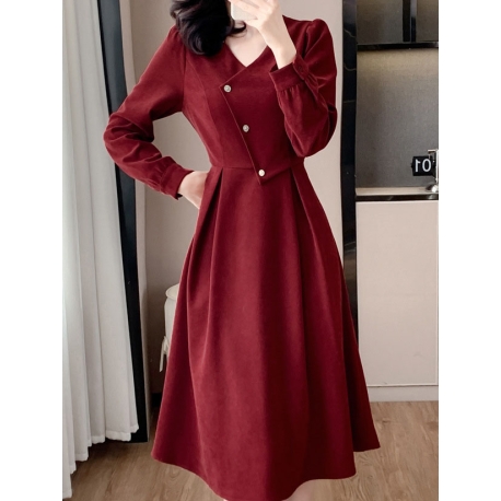 Midi dress wanita korean style  D8427