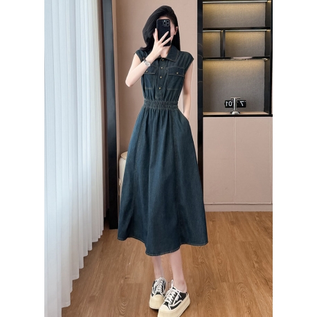 dress denim wanita korean style  D8420