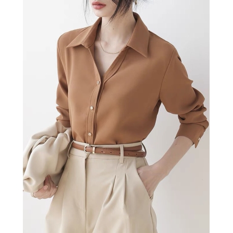 kemeja wanita import lengan panjang T8756