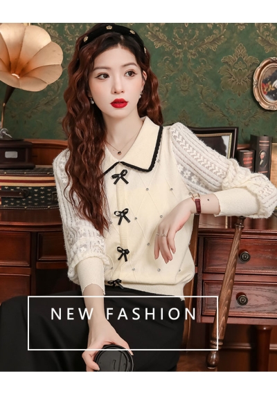 blouse rajut  wanita korea import T8760