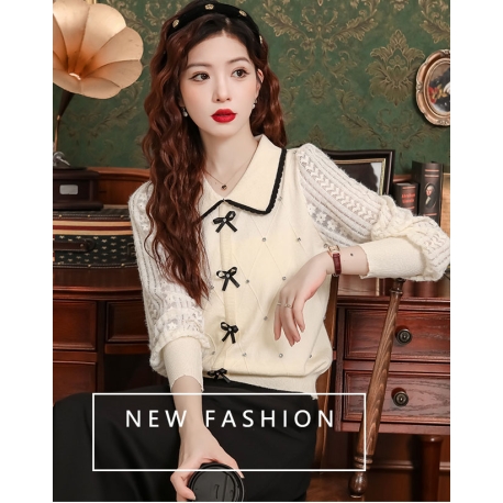 blouse rajut  wanita korea import T8760