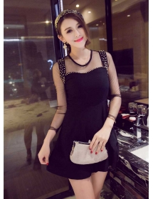 dress wanita import D2607