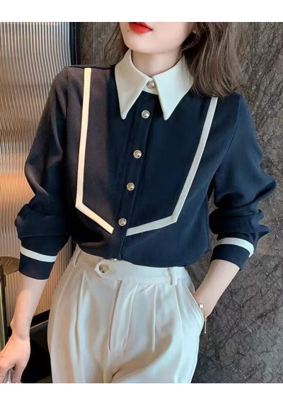 Kemeja wanita korea lengan panjang import T8717