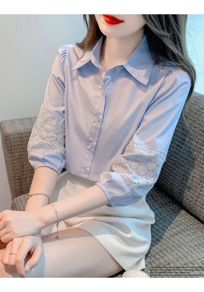 Kemeja wanita korea lengan panjang import T8766