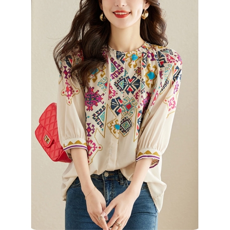 blouse  wanita korea import T8740