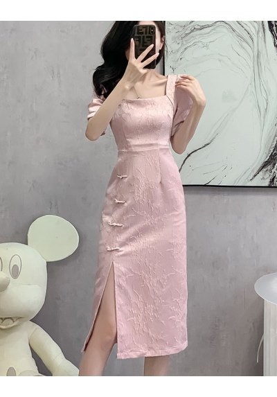 Midi dress wanita korean style  D8442