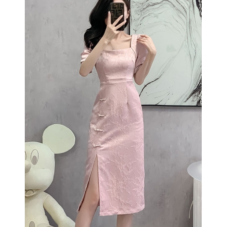 Midi dress wanita korean style  D8442