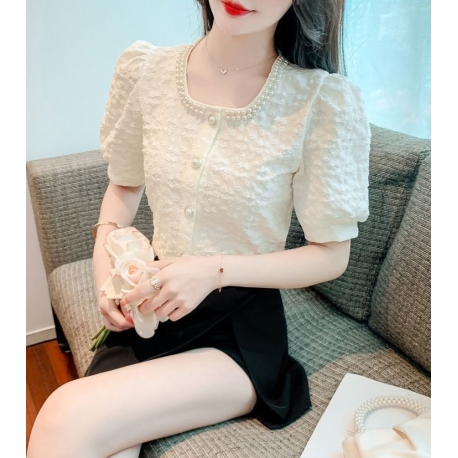 blouse  wanita import lengan panjang T8791