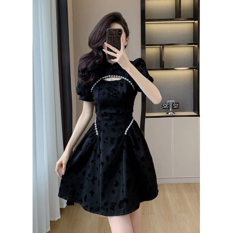 dress wanita korea import D8408