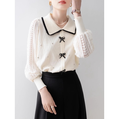 blouse rajut  wanita korea import T8804