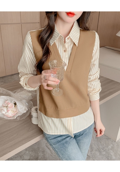 blouse  wanita import korea berkerah T8808