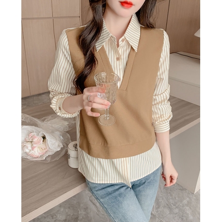 blouse  wanita import korea berkerah T8808