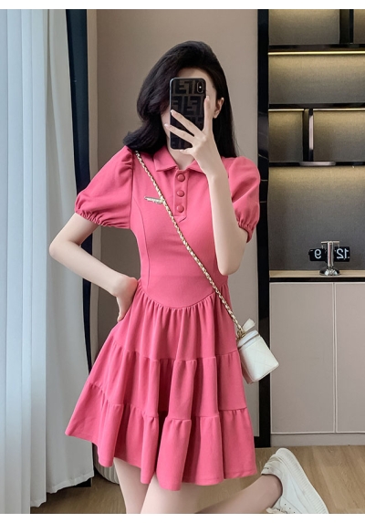 Midi dress wanita korea import D8447