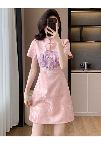 dress cheongsam modern wanita import D8455