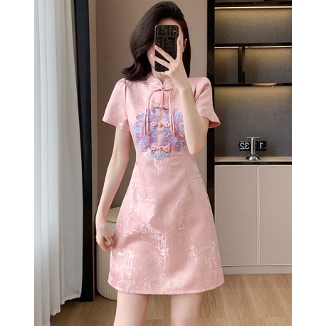 dress cheongsam modern wanita import D8455