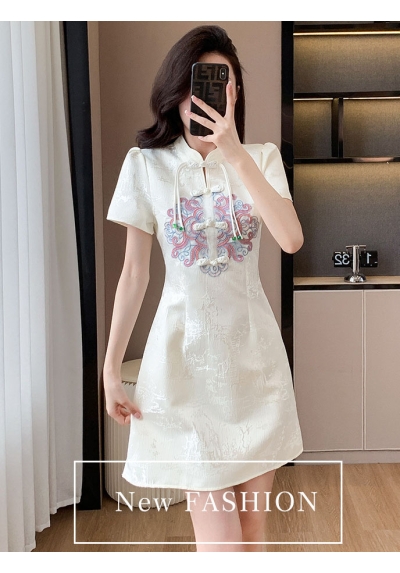 dress cheongsam modern wanita import D8455