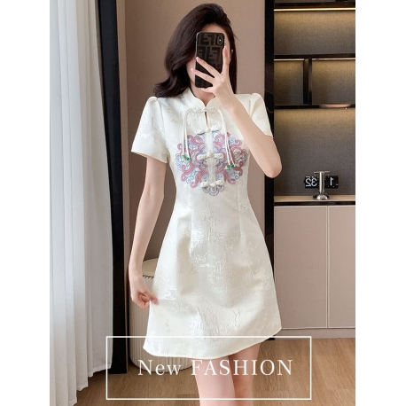 dress cheongsam modern wanita import D8455