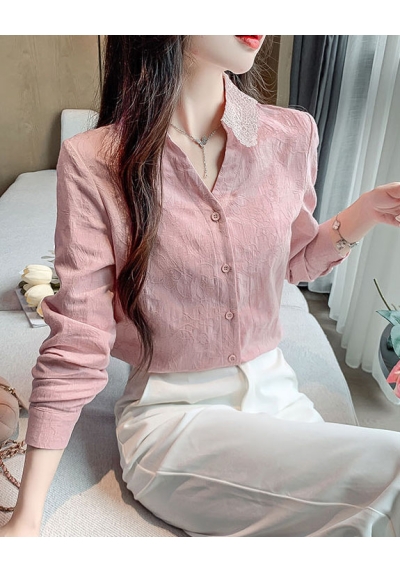 Kemeja wanita korea import lengan panjang T8833