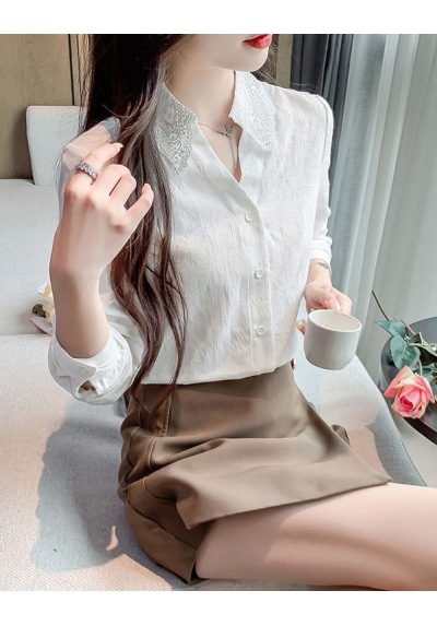 Kemeja wanita korea import lengan panjang T8833