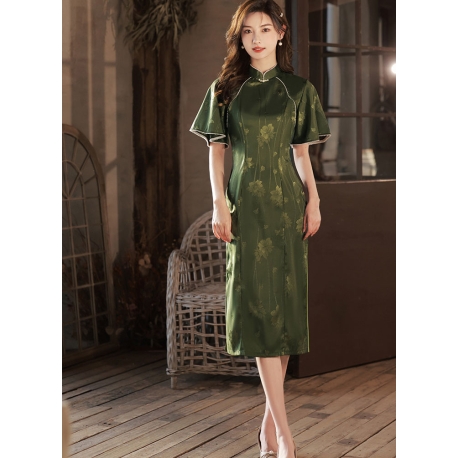 dress cheongsam  wanita import D8458