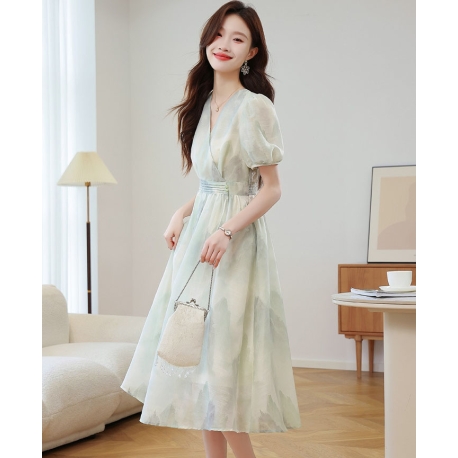 midi dress wanita korean import  D8387