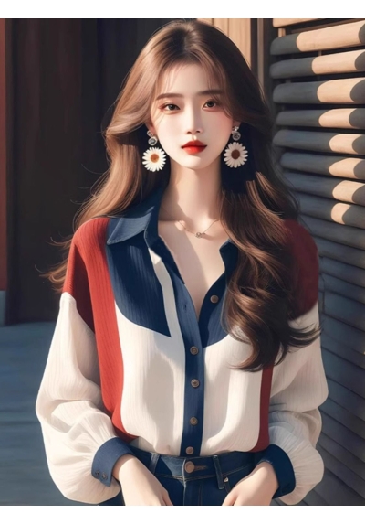 Kemeja wanita korea import T8846