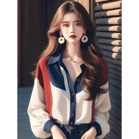 Kemeja wanita korea import T8846