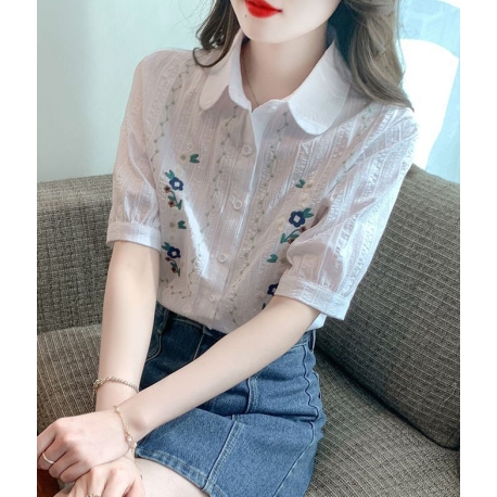 Kemeja wanita lengan pendek import T8863