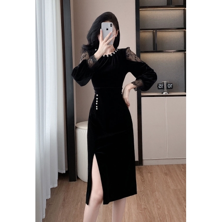 dress wanita korea import  D8438