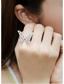 cincin motif kupu-kupu TT0457