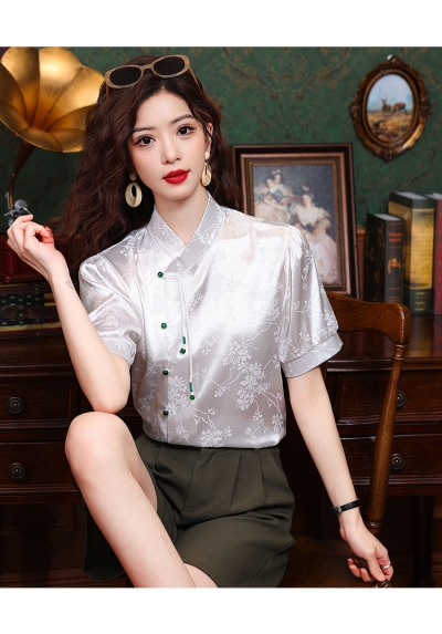 blouse  cheongsam wanita korea import T8866