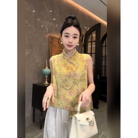 blouse  cheongsam wanita korea import T8866