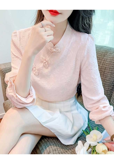 blouse  cheongsam wanita korea import T8884