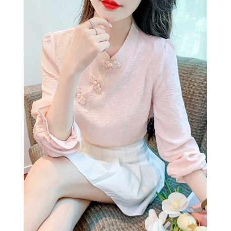 blouse  cheongsam wanita korea import T8884