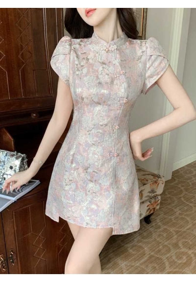 dress cheongsam modern wanita import D8485
