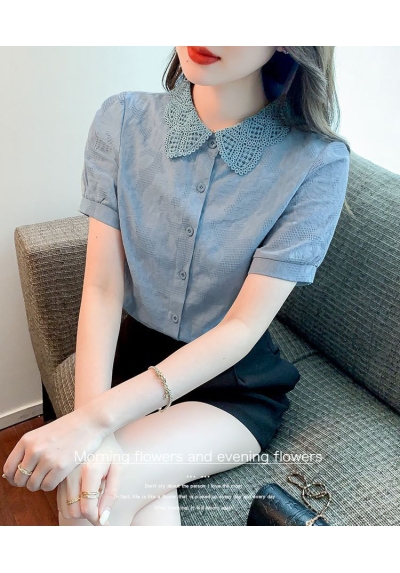 Kemeja wanita lengan pendek import T8870