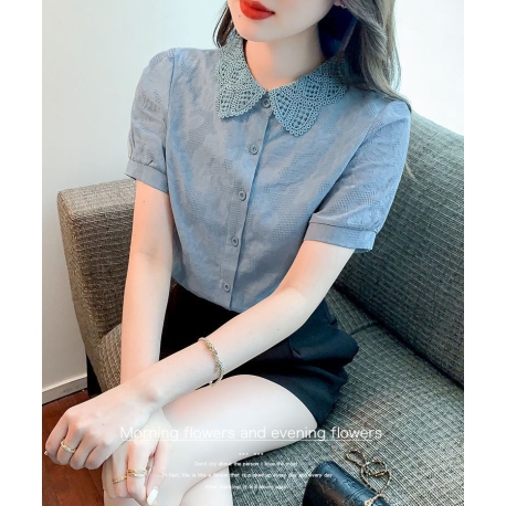 Kemeja wanita lengan pendek import T8870