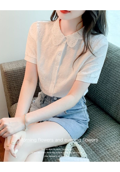 Kemeja wanita lengan pendek import T8886