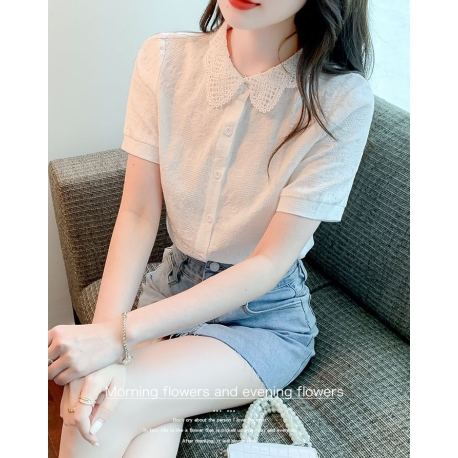 Kemeja wanita lengan pendek import T8886