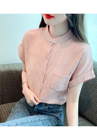 Kemeja wanita lengan pendek import T8888