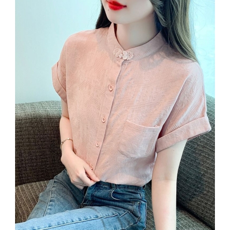 Kemeja wanita lengan pendek import T8888